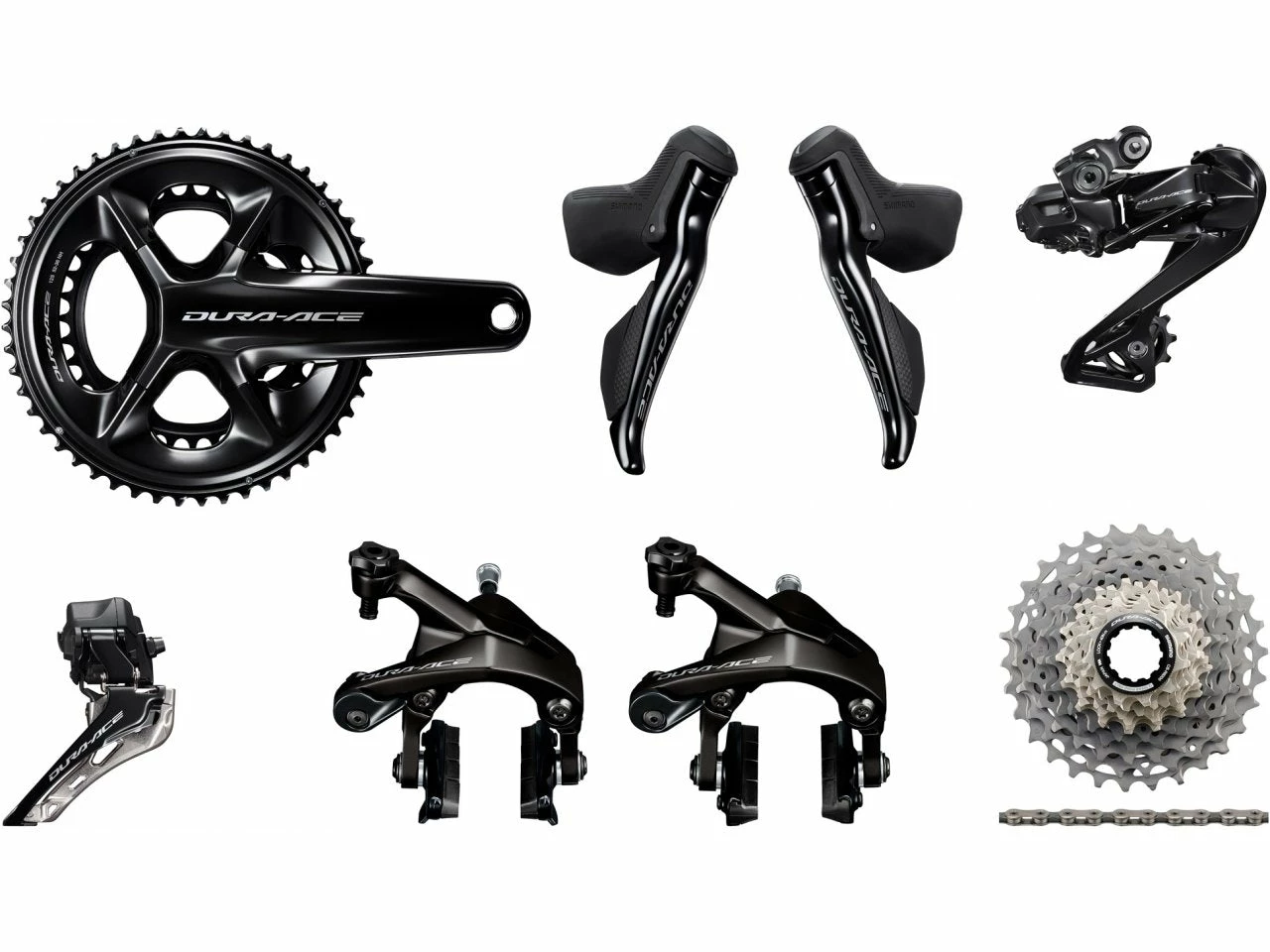 Groupe Complet SHIMANO Dura-Ace Di2 Patin R9250 12 Vitesses Avec Capteur De Puissance Shimano 3 Groupe Complet SHIMANO Dura-Ace Di2 Patin R9250 12 Vitesses Avec Capteur De Puissance Shimano