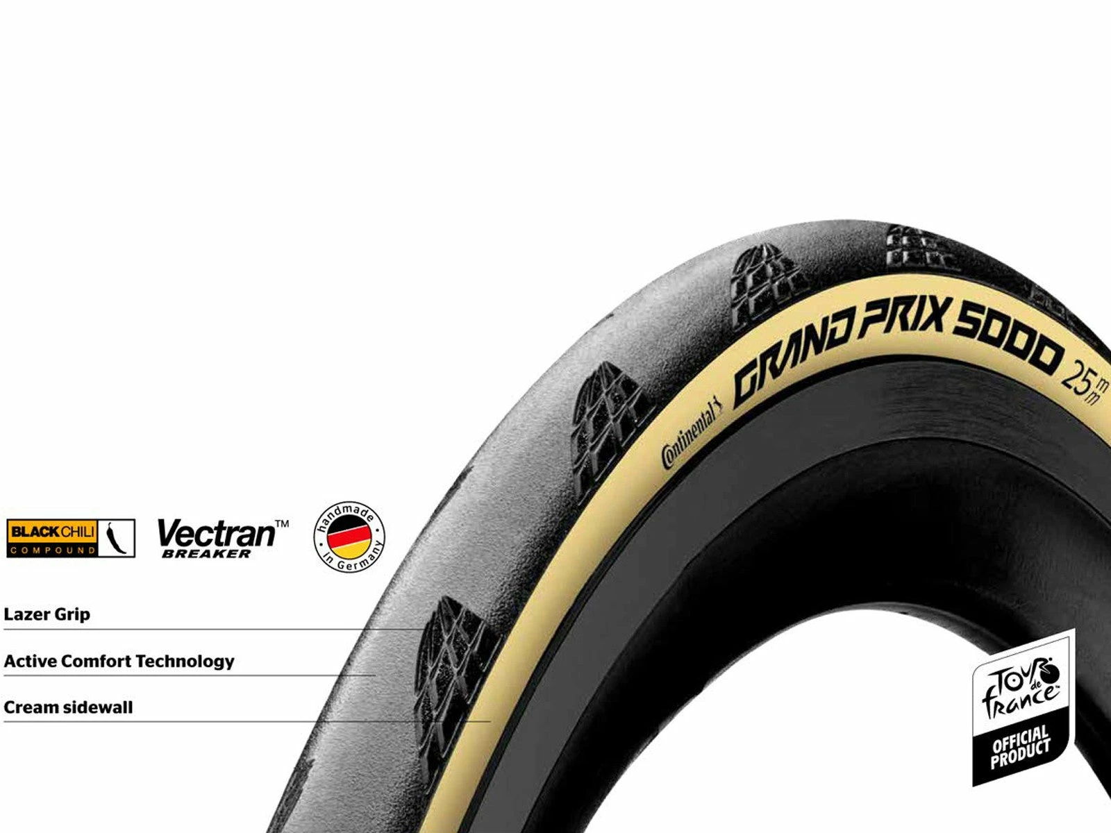 Pneu CONTINENTAL GP5000 Flanc Beige 5 Pneu CONTINENTAL GP5000 Flanc Beige – Image 3