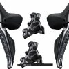 Paire De Leviers 2x12v Shimano Ultegra ST-R8170 Avec étriers BR-R8170 Et Durites -Enve Soldes Shimano ULTEGRA Di2 ST R8170 BR R8170 2x12 fach Scheibenbremsen Set IR8170DLF6SC100A IR8170DRRDSC1
